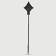 Diamond Tip Riding Crop in Leather-Look, 17 cm - Black