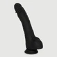 Boris 23 cm Realistic Silicone Dildo with Testicles &amp; Suction Cup - Black