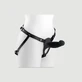 H3 Hollow Vibrating Small Silicone Strap-On with Harness - Black