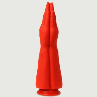 Double main d'entraînement au fisting en silicone n° 3, 30 x 9 cm - Rouge