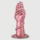 Mano de silicona para fisting con bolitas, 14 x 4,5 cm - Rosa