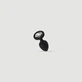Anal Collection Silicone Small Butt Plug with Round Jewel - Black/Transparent