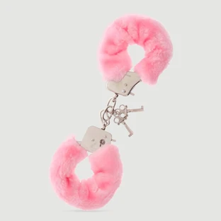 Sexopolis BDSM Beginner's Metal Pink Furry Handcuffs