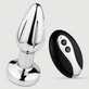 Alaric Remote-Controlled Metal Vibrating Butt Plug - Silver