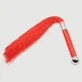 Mini Flogger with Metallic Accents and Thin Tassels - Red