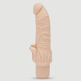 Silicone Realistic Clitoral Stimulating Vibrator - Flesh
