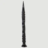 Pointed Twist Small Depth Play Dildo 40 x 3 cm - Black
