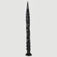 Spitz zulaufender Twist-Dildo mit geringer Tiefe 40 x 3 cm – Schwarz