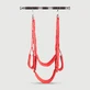 Door-Mounted Sex Swing with Soft Handles and Adjustable Straps - Red