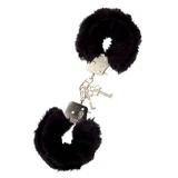 Esposas de metal negras con peluche «Sexopolis BDSM» para principiantes