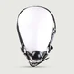 Leather Ball Gag With Jaw Strap - Black