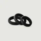 Ramrod Smooth Silicone Cock Ring Set - Black
