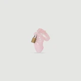 Lock My Cock Plastic Chastity Cage With Lock - Pink