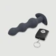 Medium Deep Secret Remote-Controlled Vibrating Silicone Anal Beads - Black