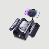 Masturbatore maschile portatile a spinta con 9 funzioni e supporto per telefono - Nero