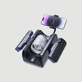 Handheld 9-Function Thrusting Male Masturbator with Phone Holder - Black