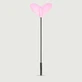 Cupid Strike-serie: leren rijzweep met hartvormige punt, 33 cm - roze