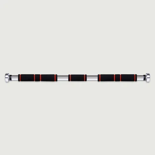 Deurstabilisatiestang met antislipgreep en metalen uiteinden, 85–105 cm - Zwart