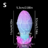 Plug anal de silicona con forma de huevo de serpiente, 14,5 x 5,3 cm - Azul