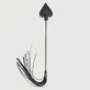 Spade Tip Riding Crop in Leather-Look, 28 cm - Black