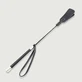 Leather Crop with Reinforced Body and Double Slap Tip, 65.5 cm - Black