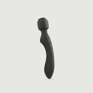Twist 2-in-1 Double Motor Wand Massage G-Spot Vibrator - Black