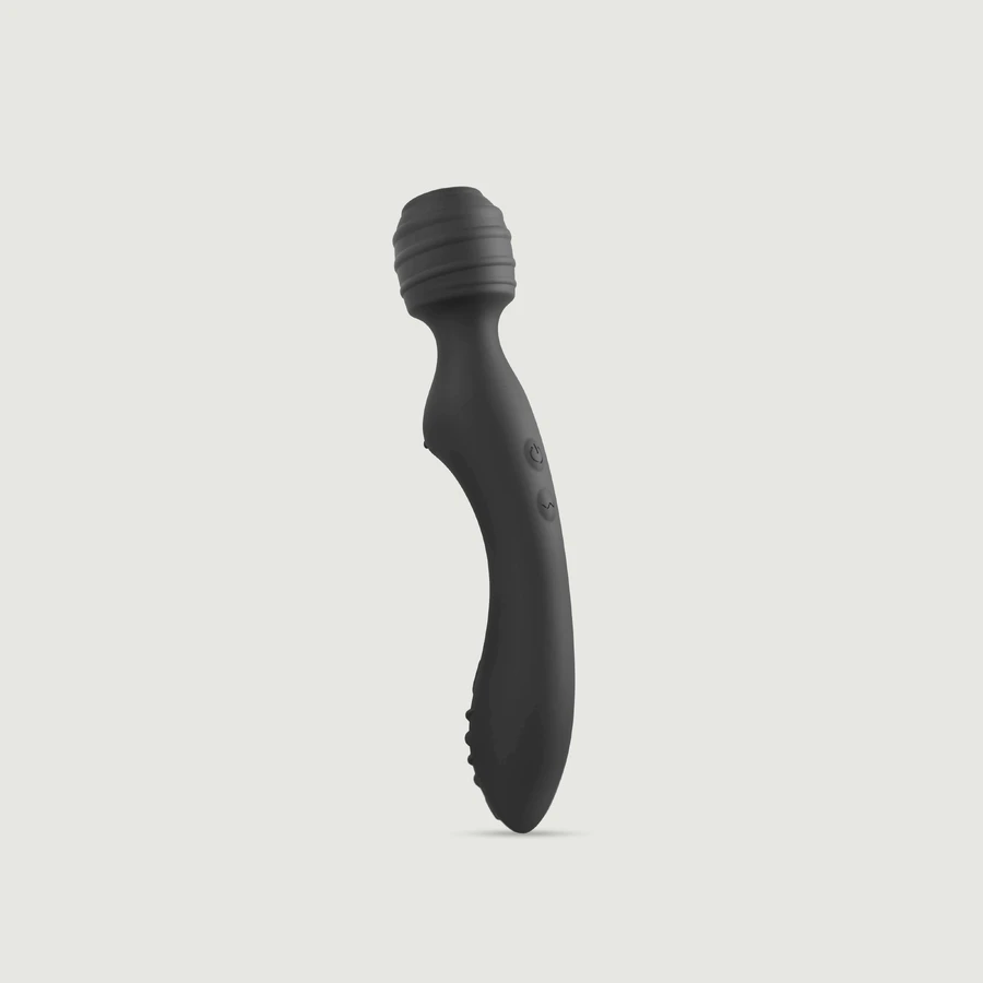 Twist 2-in-1 Double Motor Wand Massage G-Spot Vibrator - Black