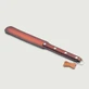 Leather Paddle with Studs and Bone Charm - Brown