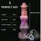 Large Monster Silicone Dildo with Suction Cup, 28 x 6 cm - Purple