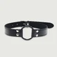 Leather Gag with O-Ring - Black