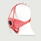 Leren knevelmasker met studs en O-ring, voorzien van een verwijderbare plug - roze