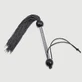 Mini Flogger with Transparent Handle and Thin Edges - Black