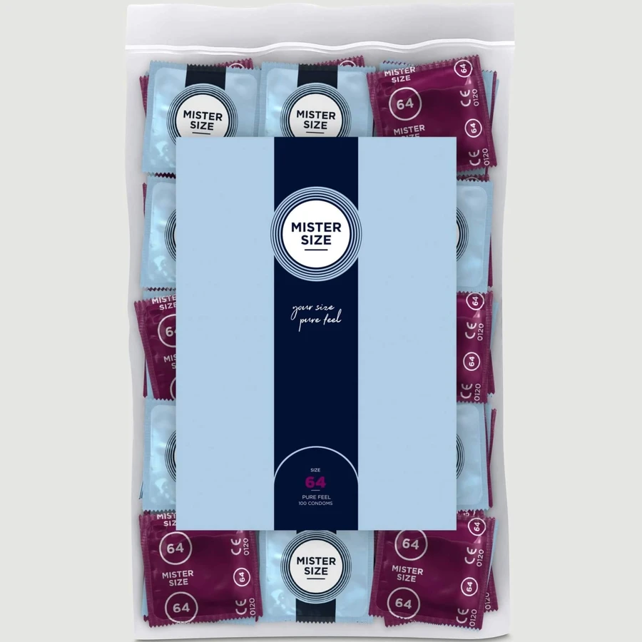 Préservatifs Mister Size Pure Feel 64 mm - 100 pièces