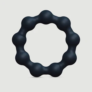 Anneau pénien nervuré en silicone « Maximize » - Noir
