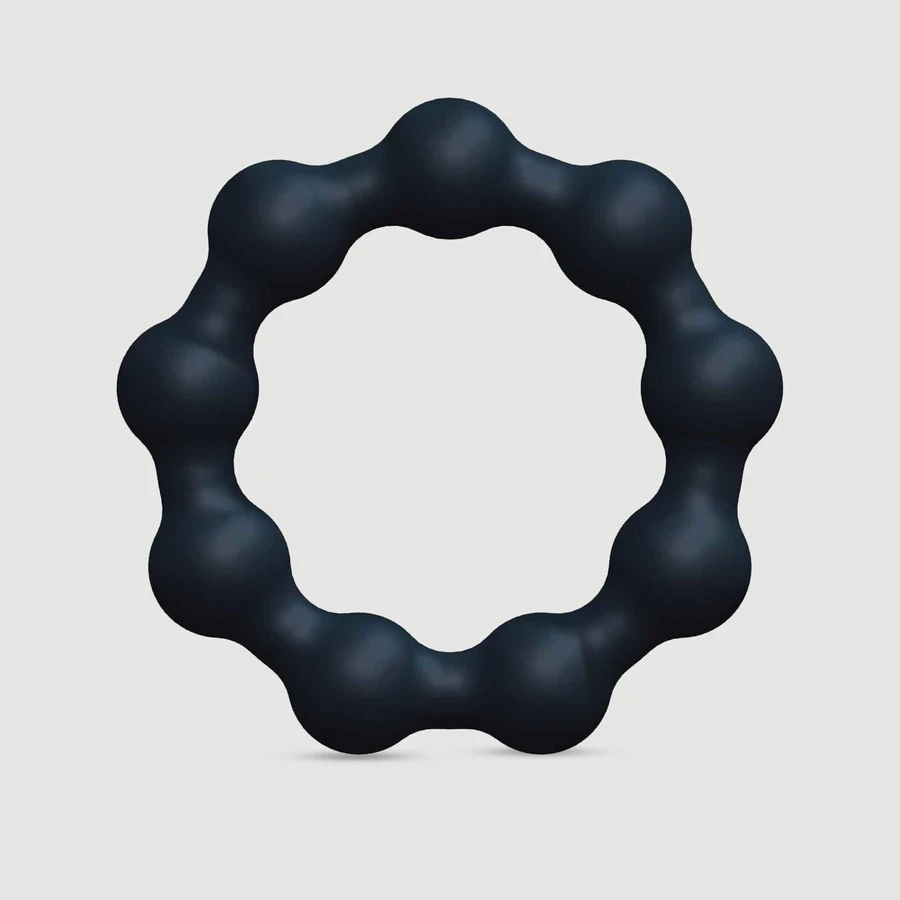 Anillo para el pene acanalado de silicona «Maximize» - Negro