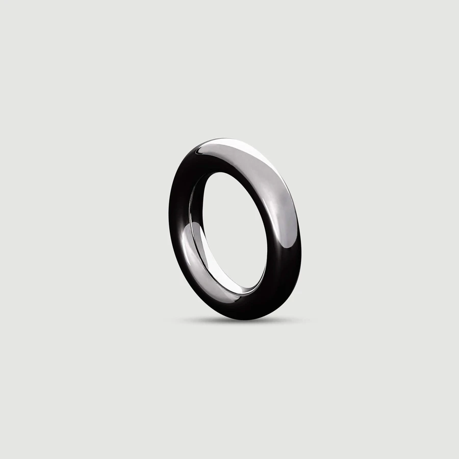 Inel pentru penis din sârmă metalică rotundă 10x35 mm - Argintiu