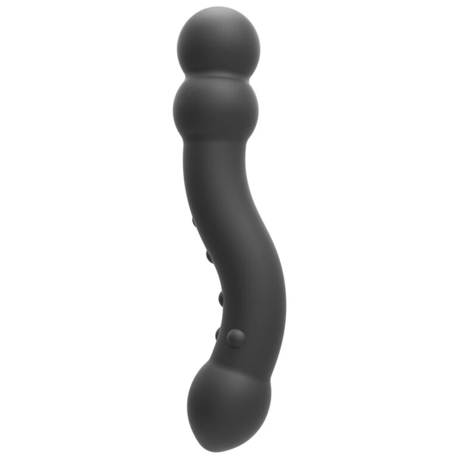 Double Up 18 x 3,5 cm Plug prostatic din silicon - Negru