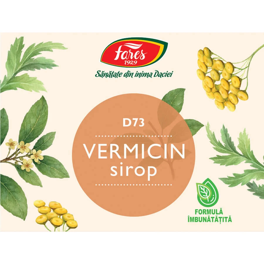 Vermicin D73 Herbal Syrup, 250 ml, Fares