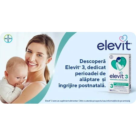 Elevit 3, multivitamines pour la période postnatale et l'allaitement, 2 x 30 gélules, Bayer
