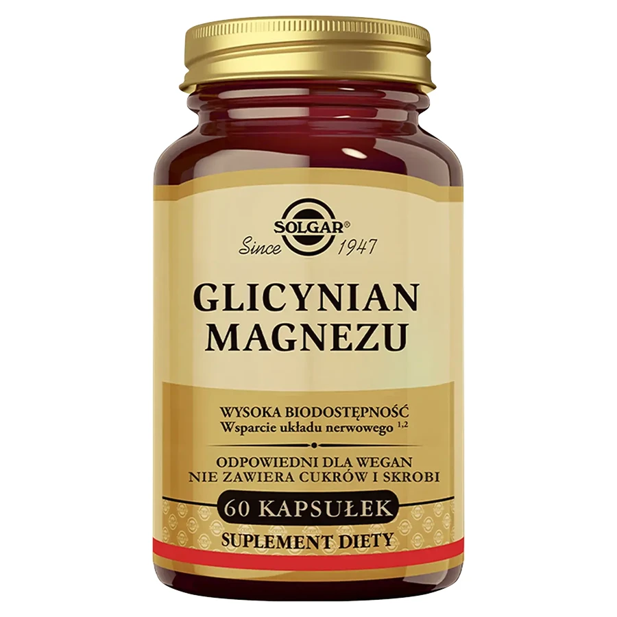 Glycinate de magnésium Solgar, 3 boîtes de 60 gélules