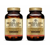Solgar Bromelina 1000 GDU procedente de piña fresca, 2 x 60 cápsulas
