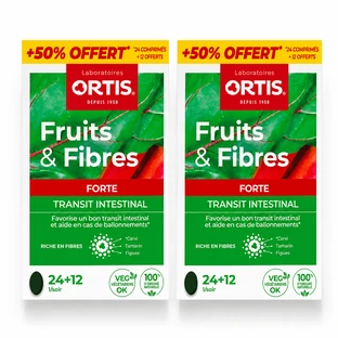 Ortis Fruits & Fibers Forte Tránsito intestinal 2x36 (24+12) comprimidos