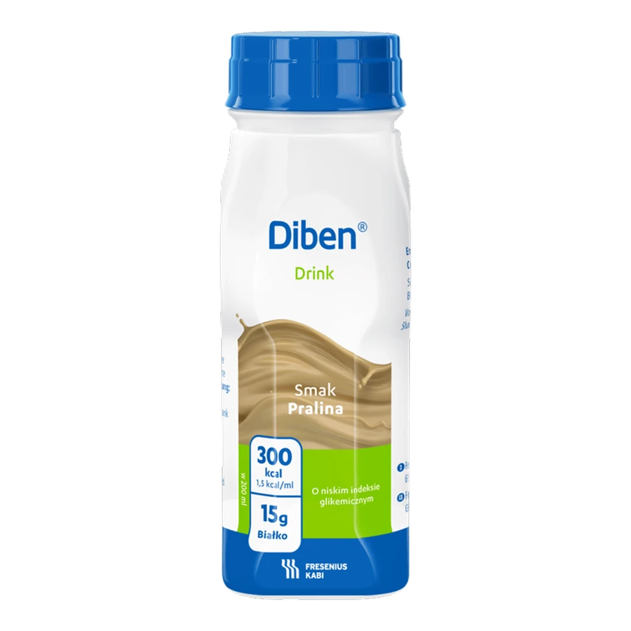 Diben Drink, complemento alimenticio, sabor a praliné, 16 x 200 ml