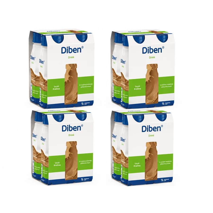 Diben Drink, complemento alimenticio, sabor a praliné, 16 x 200 ml