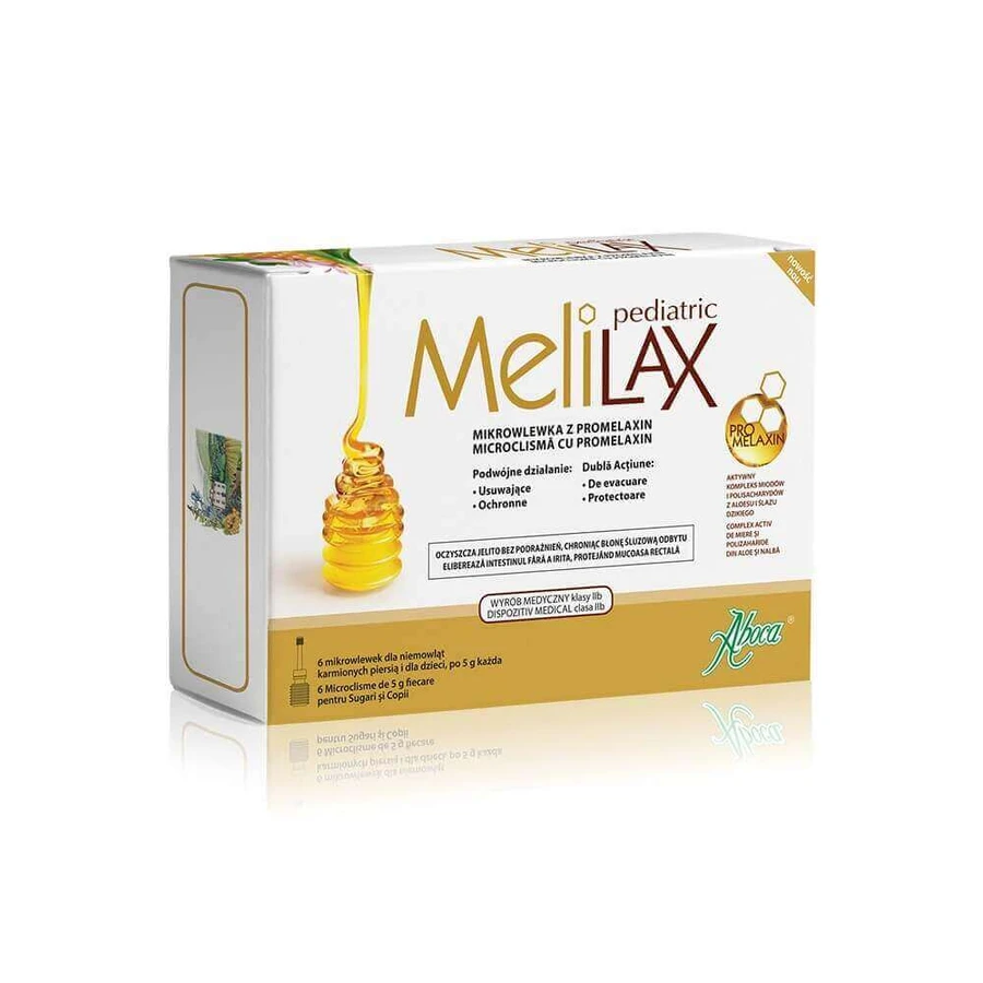 MeliLax microklisma's met propolis Pediatrisch, 3x6 stuks, Aboca