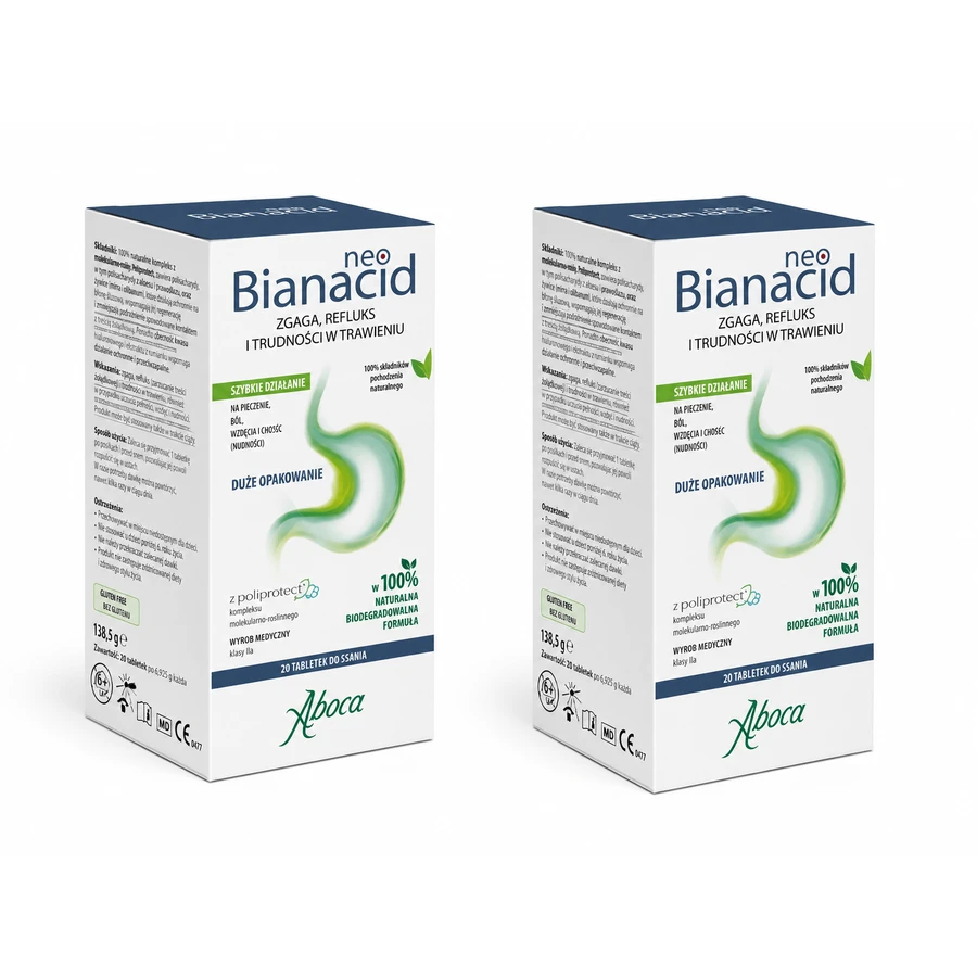 NeoBianacid Arsuri la stomac, reflux și dificultăți digestive, 2x70 pastiluțe