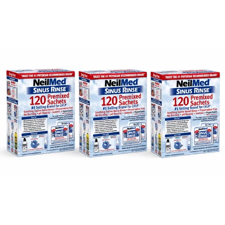 Sinus Rinse Kit sinus irrigation supplement for adults, 3x120 Sachets, NeilMed Pharmaceuticals