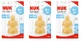 NUK First Choice+ Sauger aus Gummi, mittel, ab 6 Monaten, 6er-Pack