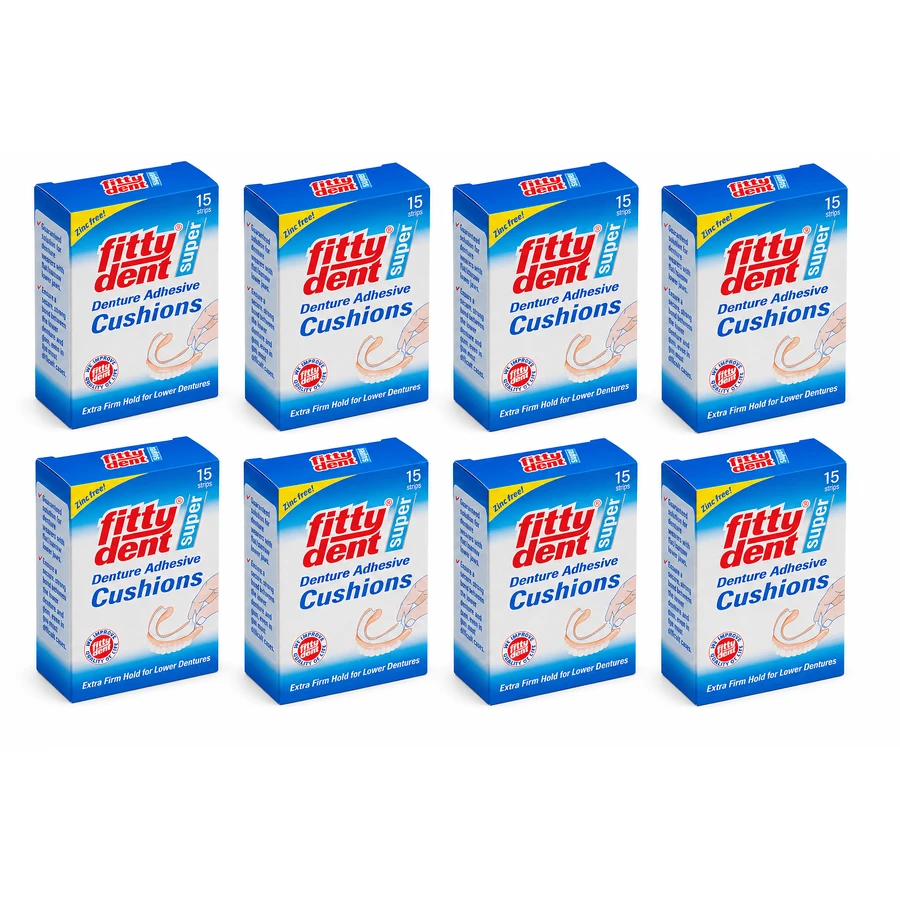 Fittydent Super Retainers for Lower and Upper Dentures, 8x15 pieces, Dentaid