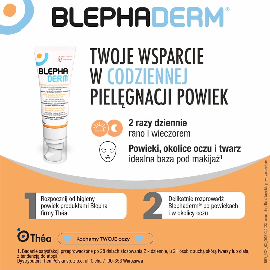 Blephaderm, beruhigende Creme für die Augenlider und die Augenpartie, 3 × 40 ml